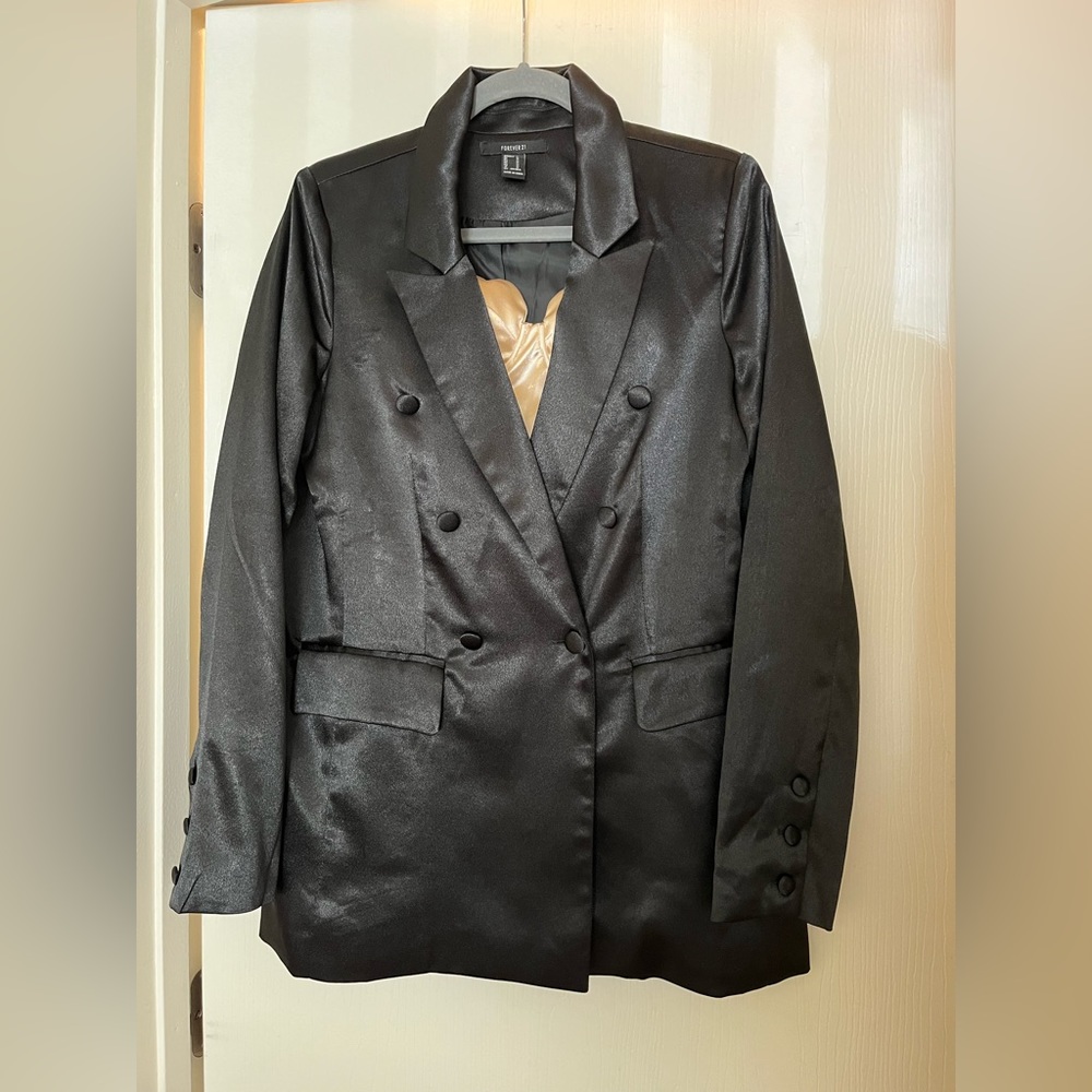 Satin Oversized Blazer